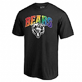 Men's Chicago Bears NFL Pro Line by Fanatics Branded Black Big & Tall Pride T-Shirt